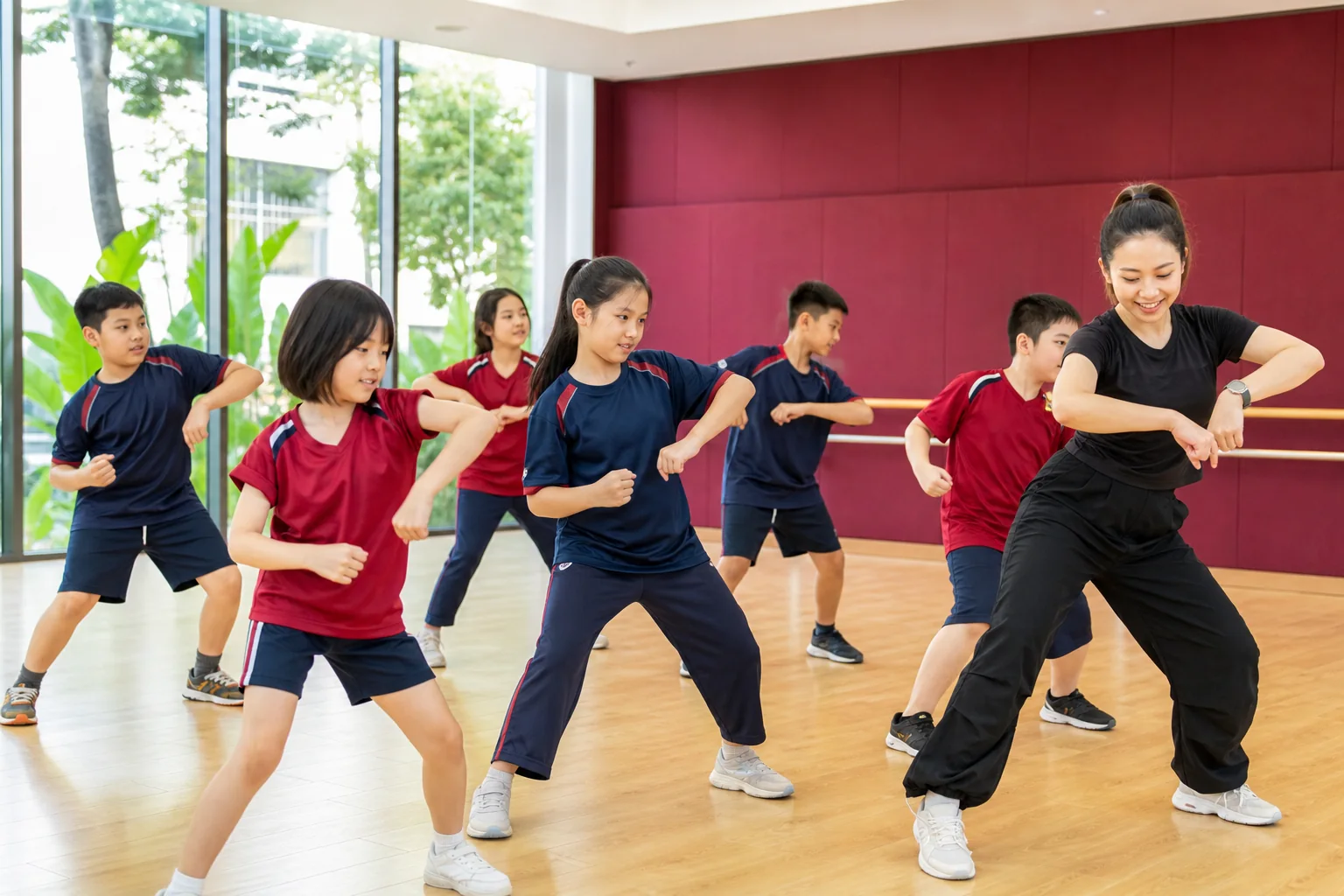 Minh họa AI hoạt động nhảy hiện đại dành cho trẻ em Việt Nam