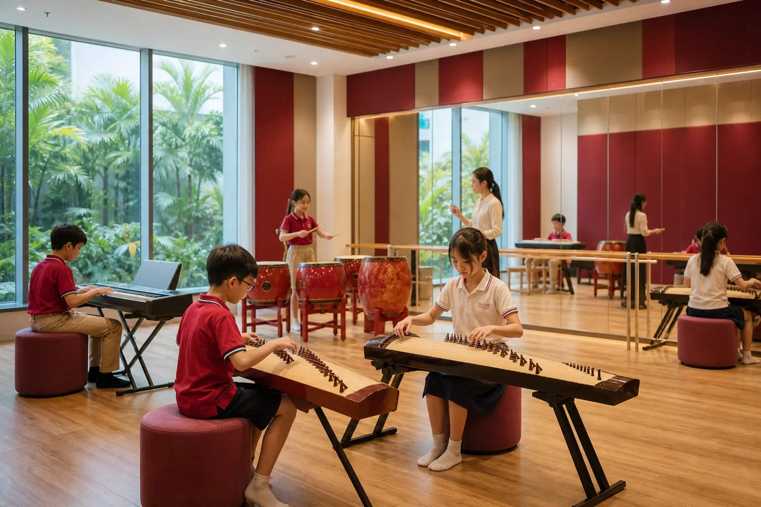 Minh họa AI phòng nghệ thuật trường học tại Việt Nam